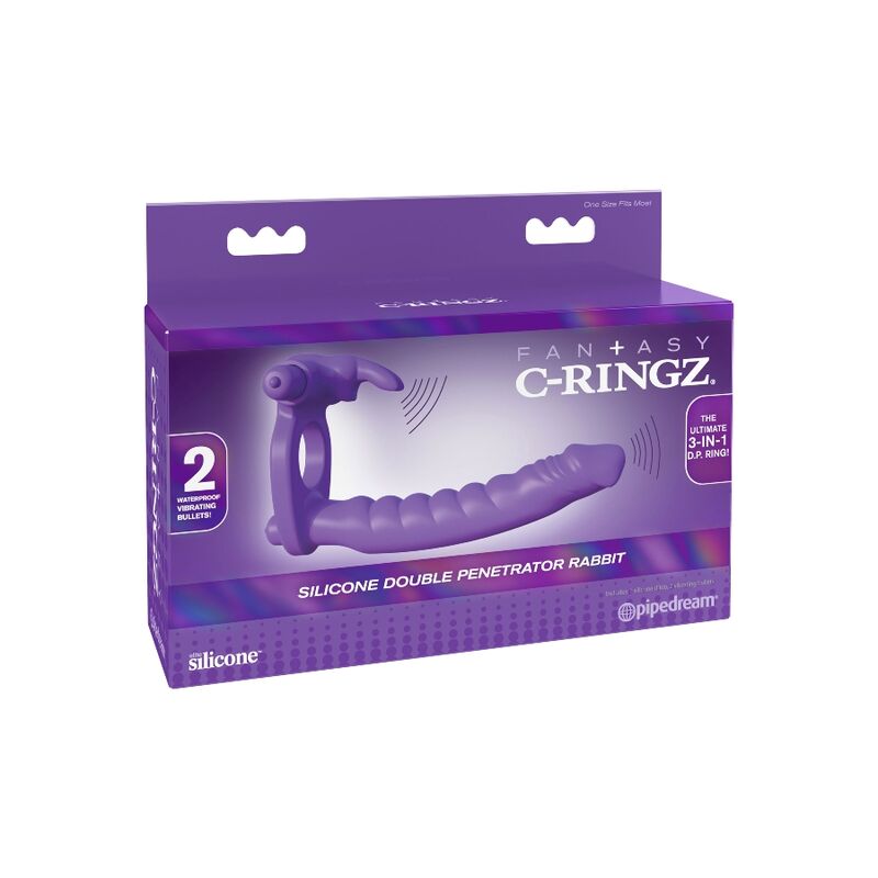 FANTASY C-RINGZ - SILICONE DOPPIO VIBRATORE CONIGLIO - immagine 7