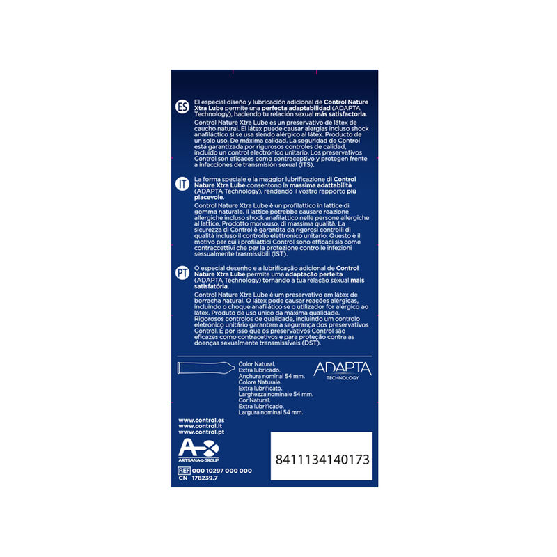 CONTROL - ADAPTA NATURE EXTRALUBE CONDOMS 12 UNITS - immagine 2