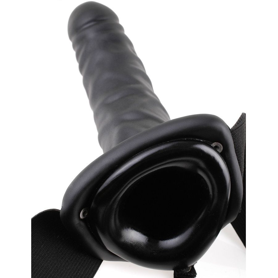FETISH FANTASY SERIES - 19 CM STRAP-ON CAVO VIBRANTE NERO - immagine 3