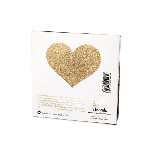BIJOUX - INDISCRETS COPRI CAPEZZOLI FLASH CUORE DORATO - immagine 3