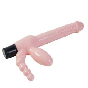 BAILE - IMBRAGATURA SENZA CORDA TPR CON VIBRAZIONE E STIMOLAZIONE ANALE 25.4 CM - immagine 3