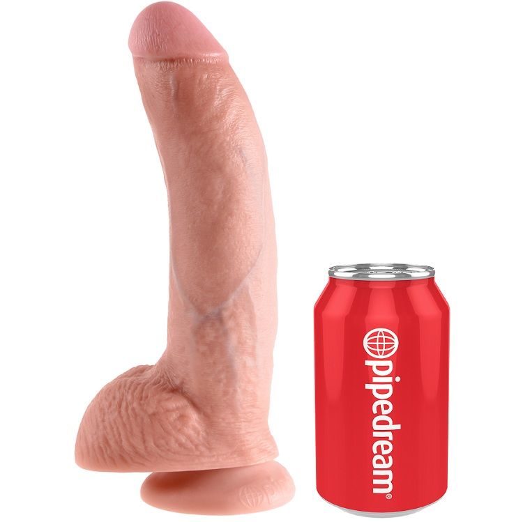 KING COCK - 9 DILDO FLESH CON SFERE 22.9 CM - immagine 5