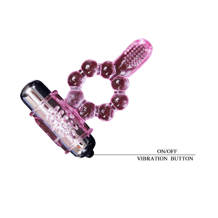 BAILE - ANELLO IN SILICONE 10 RITMI DI LINGUA CON VIBRAZIONE ROSA - immagine 5