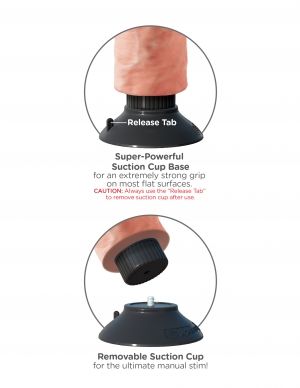 KING COCK - DILDO VIBRATORE 20.32 CM NATURALE - immagine 3