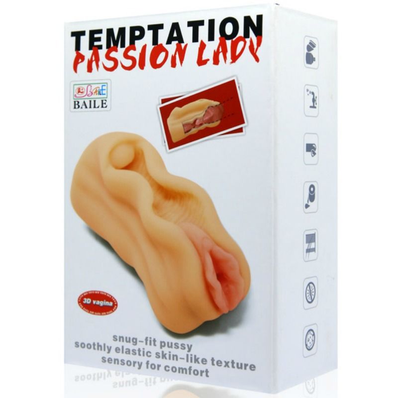 BAILE - MINI MASTURBATORE MASCHILE DESIGN LABBRA VAGINA - immagine 5