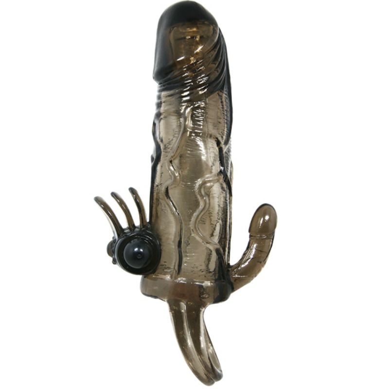 BAILE - COPRI PENE BRAVE MAN CON CLIT E STIMOLAZIONE ANALE DOPPIO BULLET NERO 16.5 CM - immagine 8