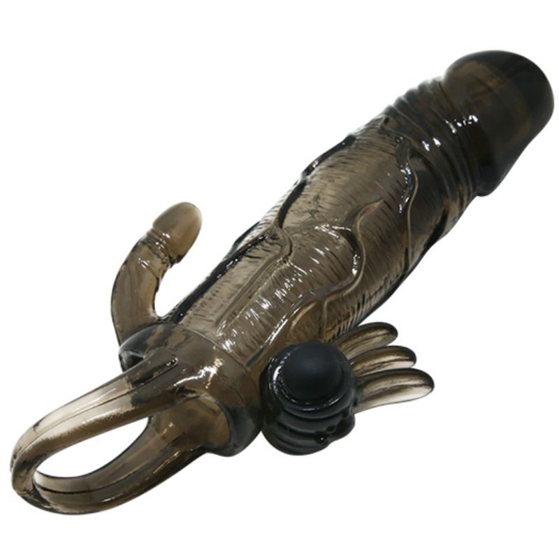 BAILE - COPRI PENE BRAVE MAN CON CLIT E STIMOLAZIONE ANALE DOPPIO BULLET NERO 16.5 CM - immagine 6