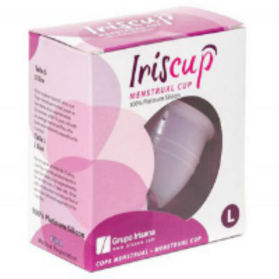 IRISCUP - COPPA MESE GRANDE ROSA + SACCHETTO STERILIZZATORE GRATUITO - immagine 3