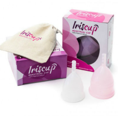 IRISCUP - COPPA MESE GRANDE ROSA + SACCHETTO STERILIZZATORE GRATUITO - immagine 2