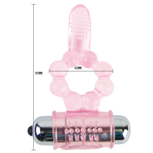 BAILE - ANELLO IN SILICONE 10 RITMI DI LINGUA CON VIBRAZIONE ROSA - immagine 10