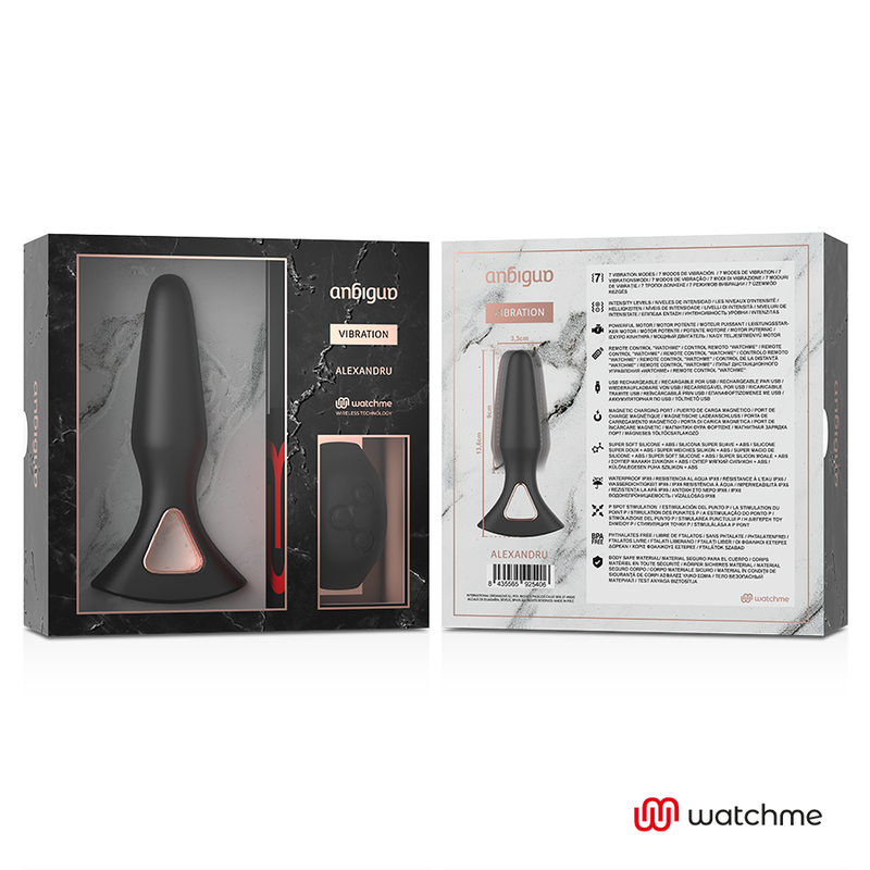 ANBIGUO - WATCHME CONTROL REMOTO VIBRADOR PLUG ANAL ALEXANDRU - immagine 8