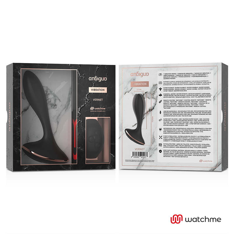 ANBIGUO - WATCHME CONTROL REMOTO VIBRADOR PLUG ANAL VERNET - immagine 8