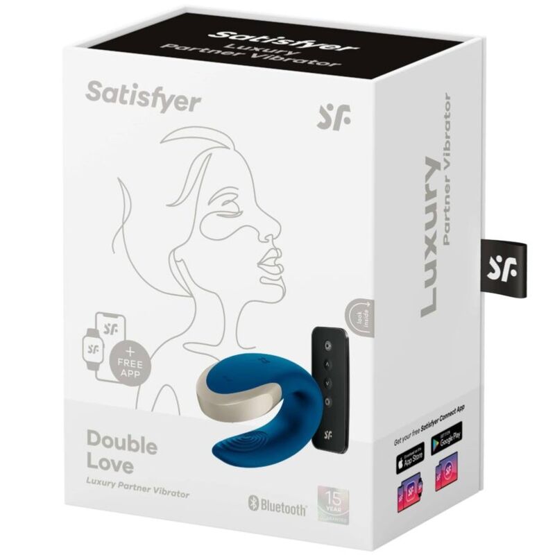 SATISFYER - APP DOUBLE LOVE VIBRADOR PAREJAS LUXURY AZUL - immagine 2
