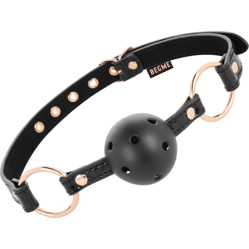 begme black edition mordaza cuero vegano