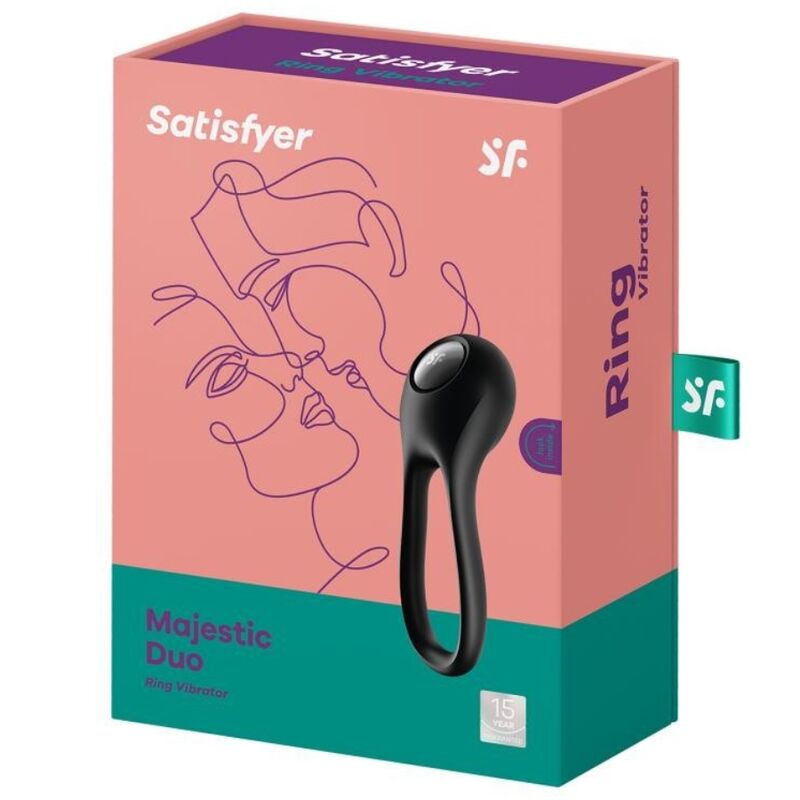 SATISFYER - MAJESTIC DUO ANILLO VIBRADOR NEGRO - immagine 4
