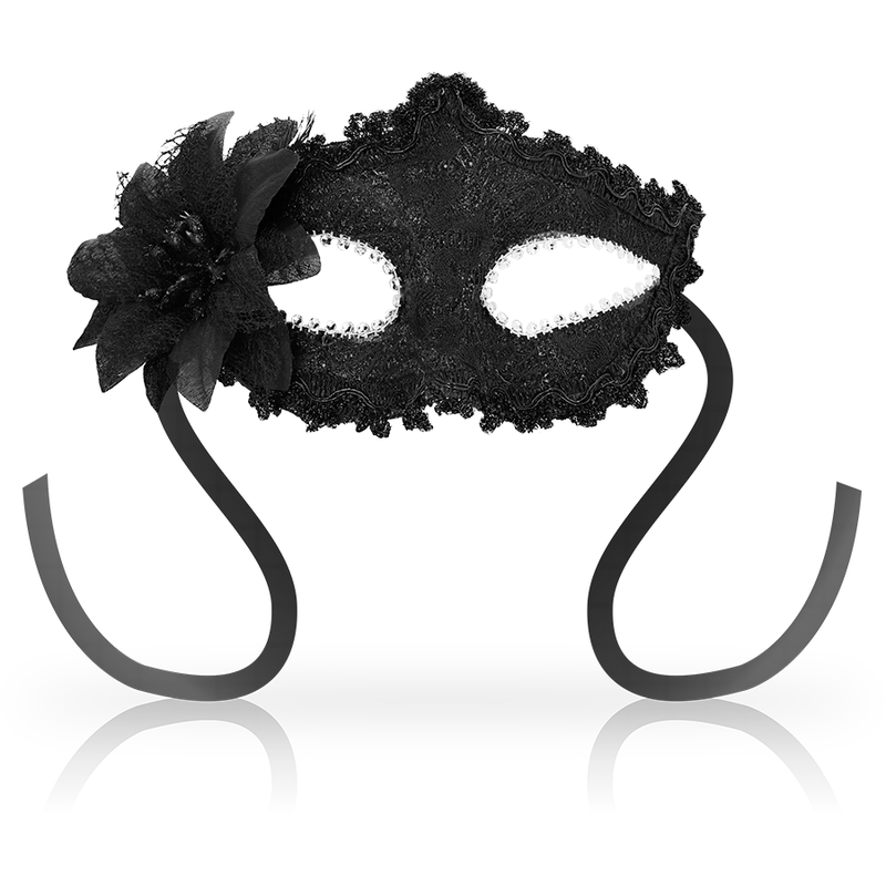 ohmama masks antizaz estilo veneciano flor lateral negra