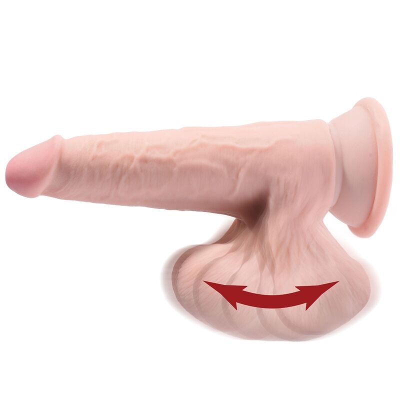 KING COCK - PLUS 3D DILDO SWINGING BALLS 12.7 CM - immagine 4