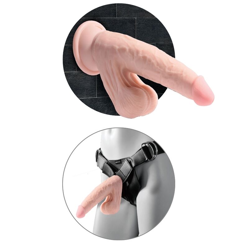 KING COCK - PLUS 3D DILDO SWINGING BALLS 12.7 CM - immagine 3