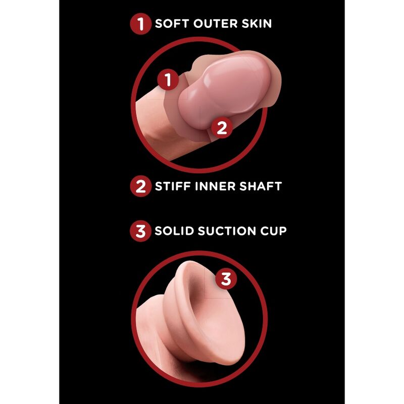 KING COCK - PLUS 3D DILDO SWINGING BALLS 12.7 CM - immagine 2