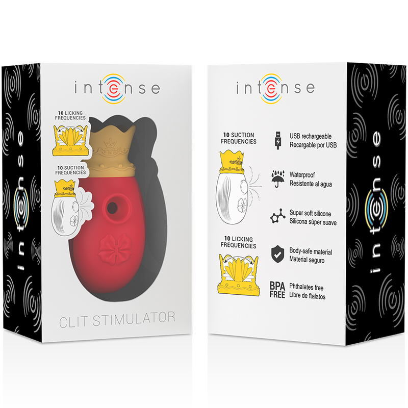 INTENSE - ESTIMULADOR CLÍTORIS 10 MODOS DE SUCCIÓN Y LICKING - ROJO - immagine 7