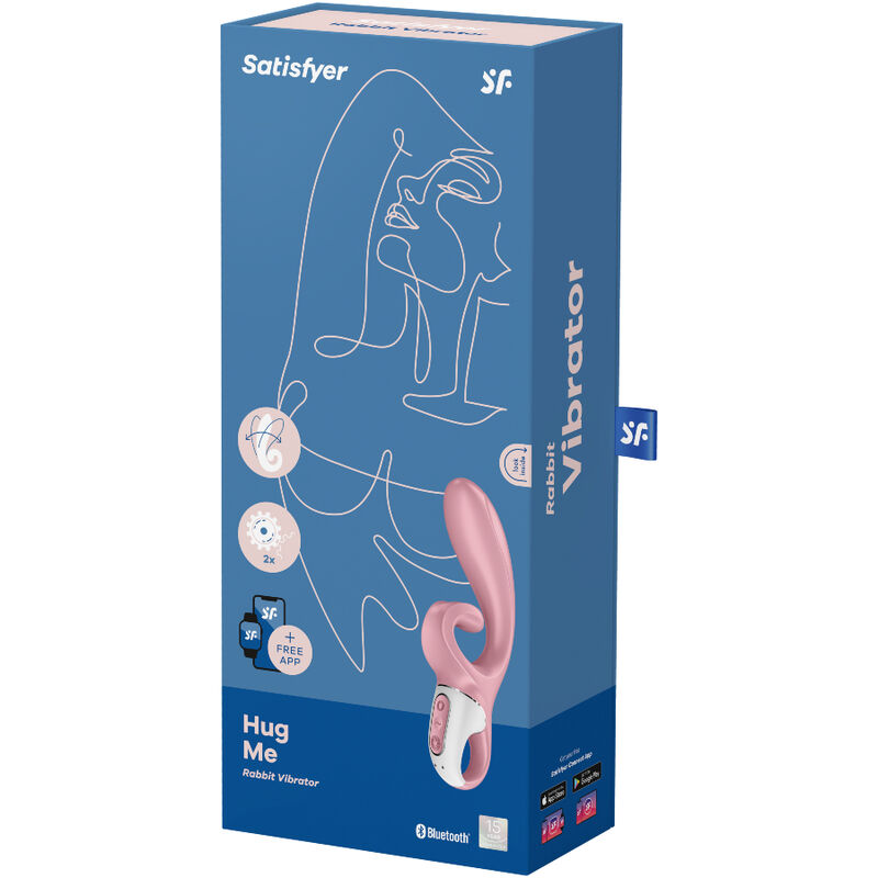 SATISFYER - HUG ME VIBRADOR RABBIT APP AZUL - immagine 3