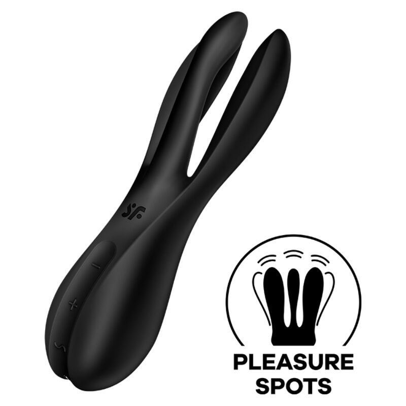 SATISFYER - THREESOME 2 VIBRADOR NEGRO - immagine 2