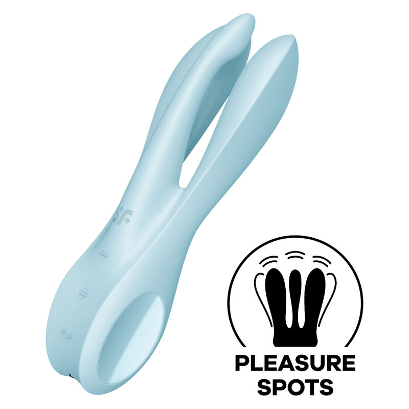SATISFYER - THREESOME 1 VIBRADOR AZUL - immagine 2