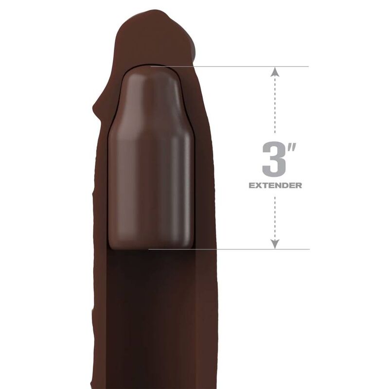 FANTASY X- TENSIONS - PIPEDREAMS EXTENSIÓN W STRAP 17,78 CM BROWN - immagine 3