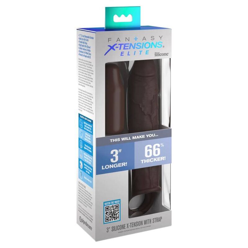 FANTASY X- TENSIONS - PIPEDREAMS EXTENSIÓN W STRAP 17,78 CM BROWN - immagine 2