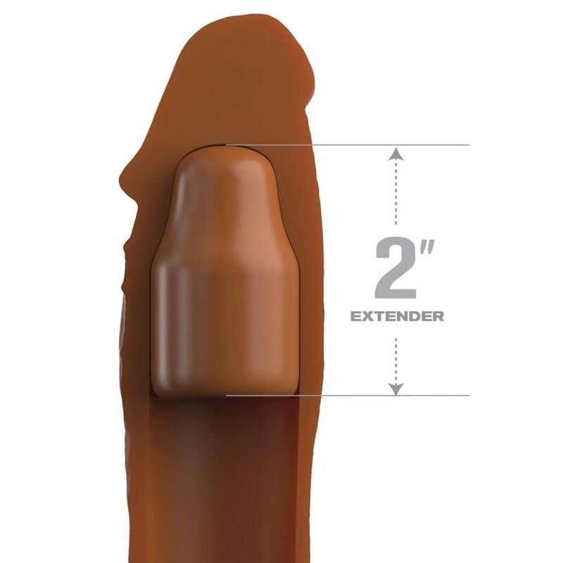 FANTASY X- TENSIONS - PIPEDREAMS SLEEVE 20,32 CM + 5,00 CM INCH PLUG CARAMEL - immagine 2