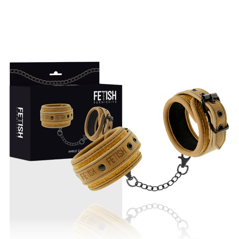 FETISH SUBMISSIVE ORIGEN - ESPOSAS TOBILLOS CUERO VEGANO CON FORRO DE NEOPRENO - immagine 2