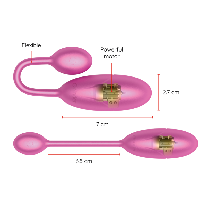 ONINDER™ - UOVO VIBRANTE DENVER ROSA 7 X 2,7 CM APP GRATUITA - immagine 2