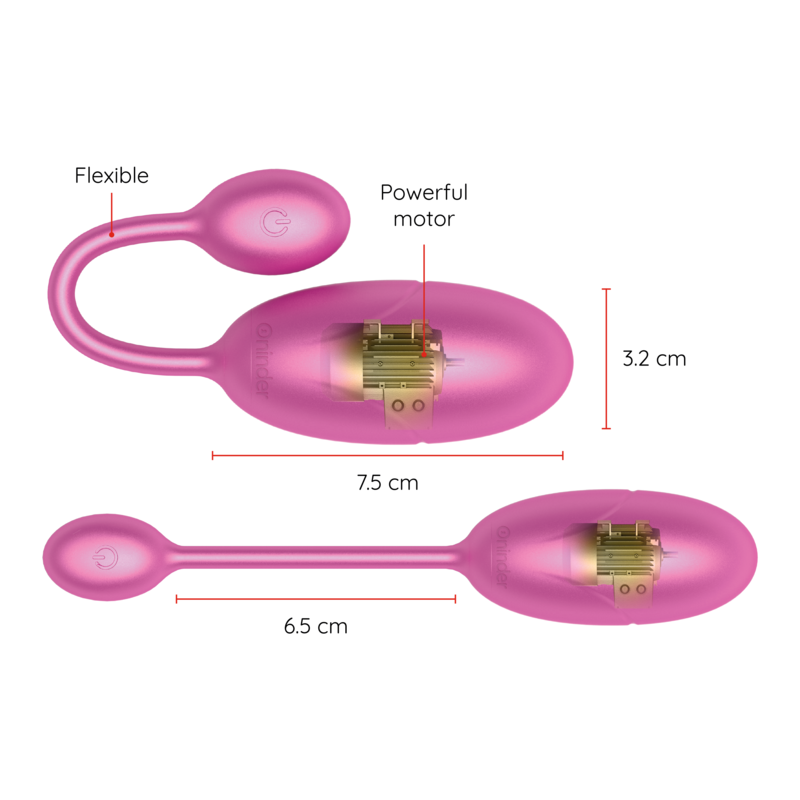 ONINDER - TOKYO HUEVO VIBRADOR ROSA 7.5 X 3.2 CM - APP GRATUITA - immagine 4