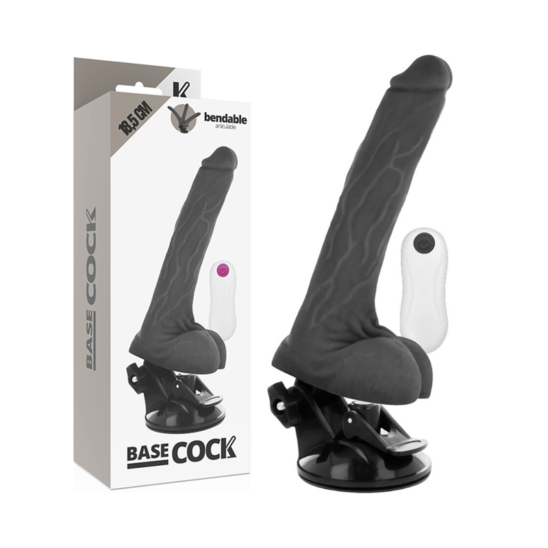 basecock vibrador realĂstico articulable control remoto natural 18.5 cm o 4 cm