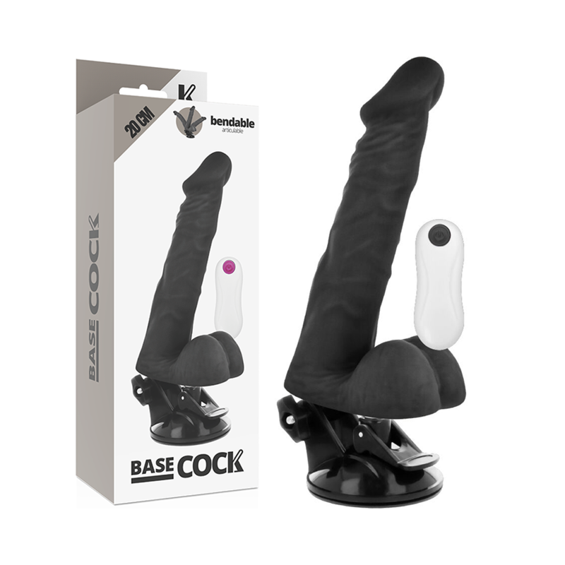 basecock vibrador realĂstico articulable control remoto natural 20 cm o 4.5 cm