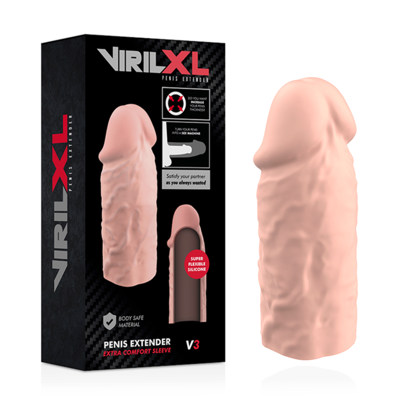 VIRILXL - EXTENSION DE PENE LIQUID SILICONE V3 NATURAL - immagine 9