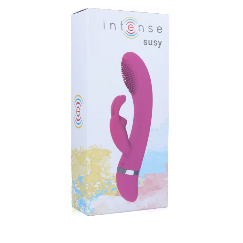 INTENSE - VIBRATORE OSCILLANTE SUSY IN SILICONE ROSA CONIGLIO - immagine 4