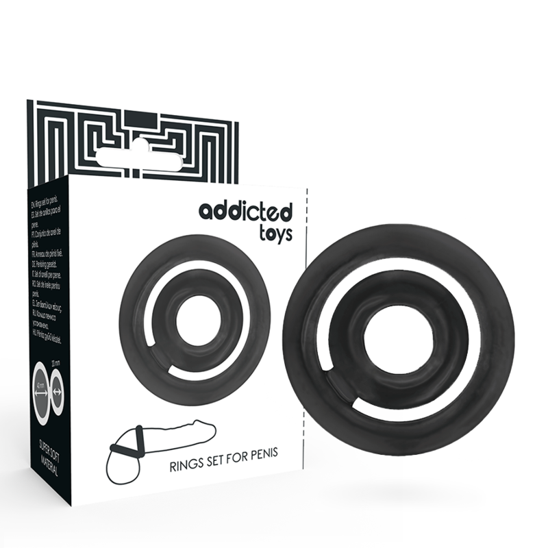 ADDICTED TOYS - POTENZ SET ANILLOS PENE NEGRO - immagine 4