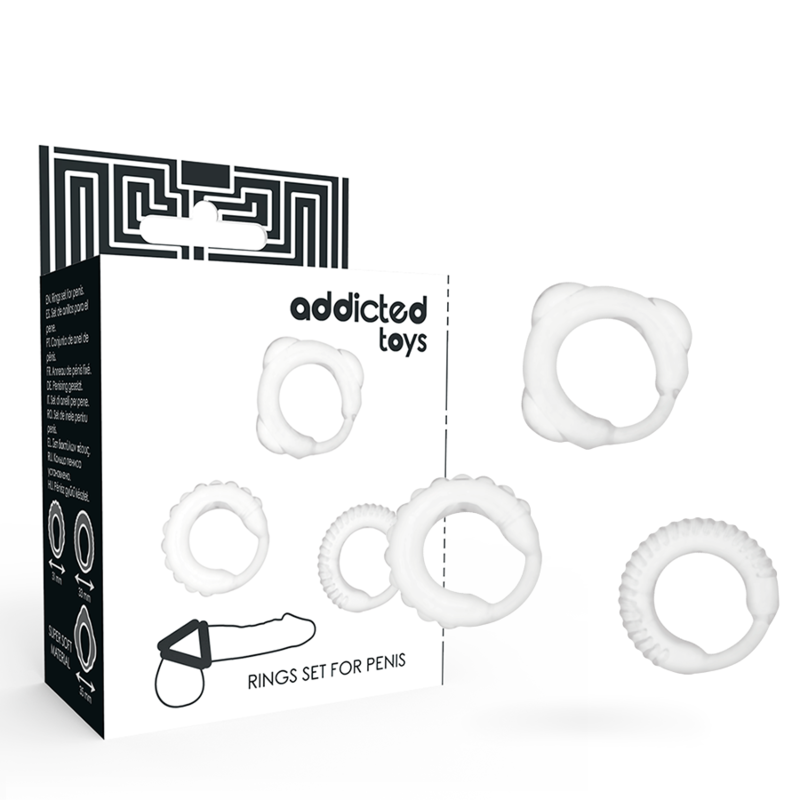 ADDICTED TOYS - SET 3 ANILLOS PENE CLEAR - immagine 4