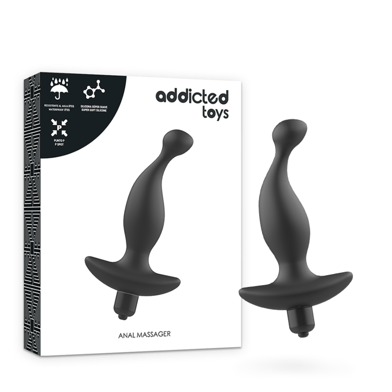 ADDICTED TOYS - MASAJEADOR ANAL CON VIBRACIÓN NEGRO MODELO 1 - immagine 5