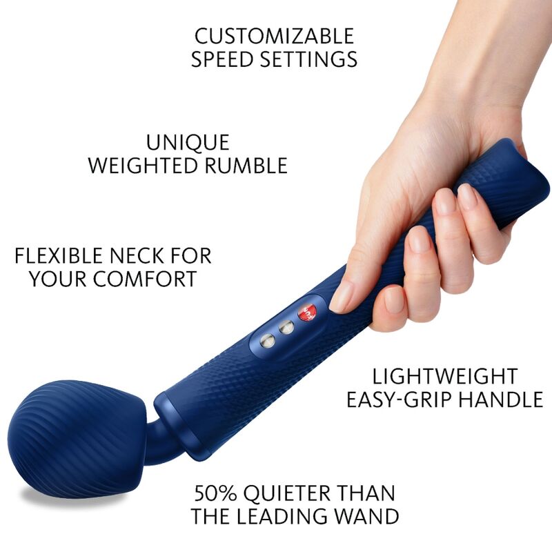 FUN FACTORY - VIM WAND RUMBLE VIBRADOR RECARGABLE SILICONA NARANJA - immagine 2