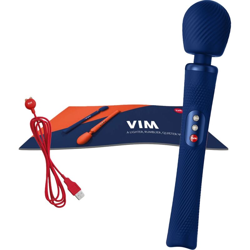 FUN FACTORY - VIM WAND RUMBLE VIBRADOR RECARGABLE SILICONA NARANJA - immagine 7