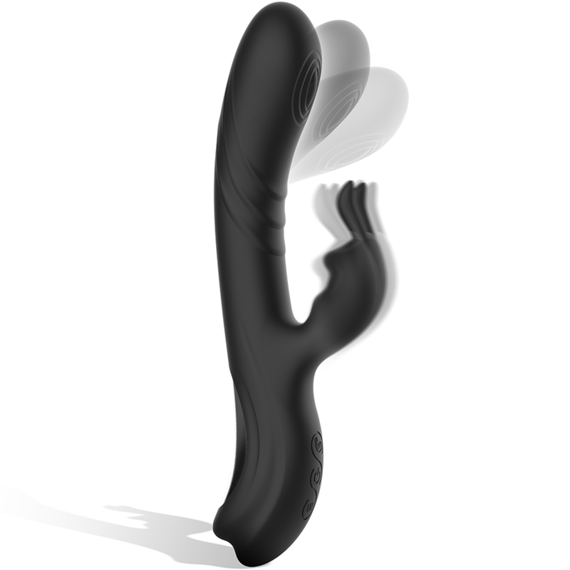 BLACK&SILVER - JAMIE VIBRADOR RABBIT EFECTO WAVE - immagine 2