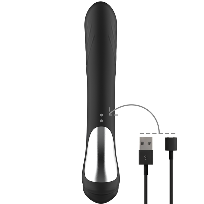 BLACK&SILVER - JAMIE VIBRADOR RABBIT EFECTO WAVE - immagine 3