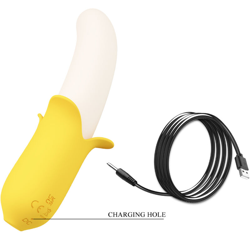 PRETTY LOVE - BANANA GEEK SUPER POWER 7 VIBRAZIONI SU E GIÙ SILICONE NERO - immagine 4