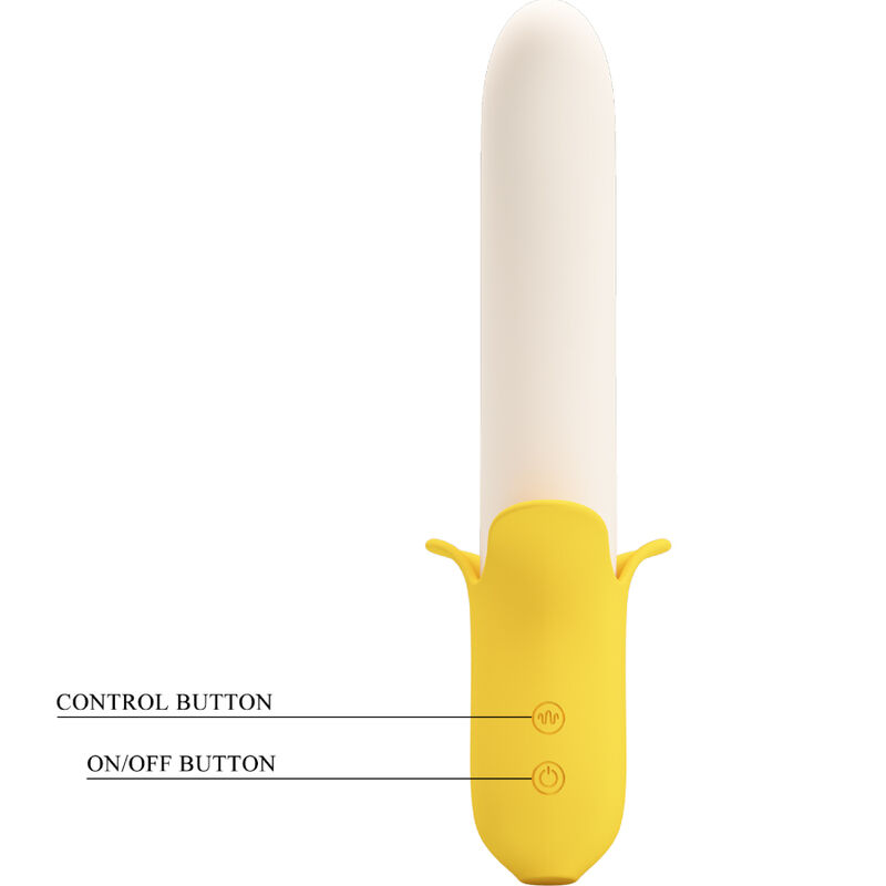 PRETTY LOVE - BANANA GEEK SUPER POWER 7 VIBRAZIONI SU E GIÙ SILICONE NERO - immagine 5