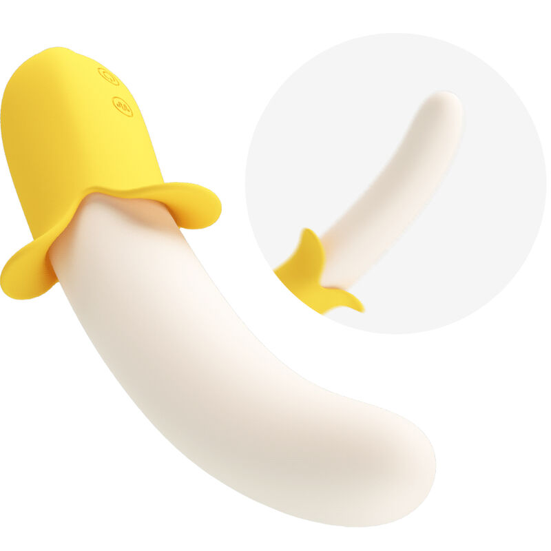 PRETTY LOVE - BANANA GEEK SUPER POWER 7 VIBRAZIONI SU E GIÙ SILICONE NERO - immagine 6