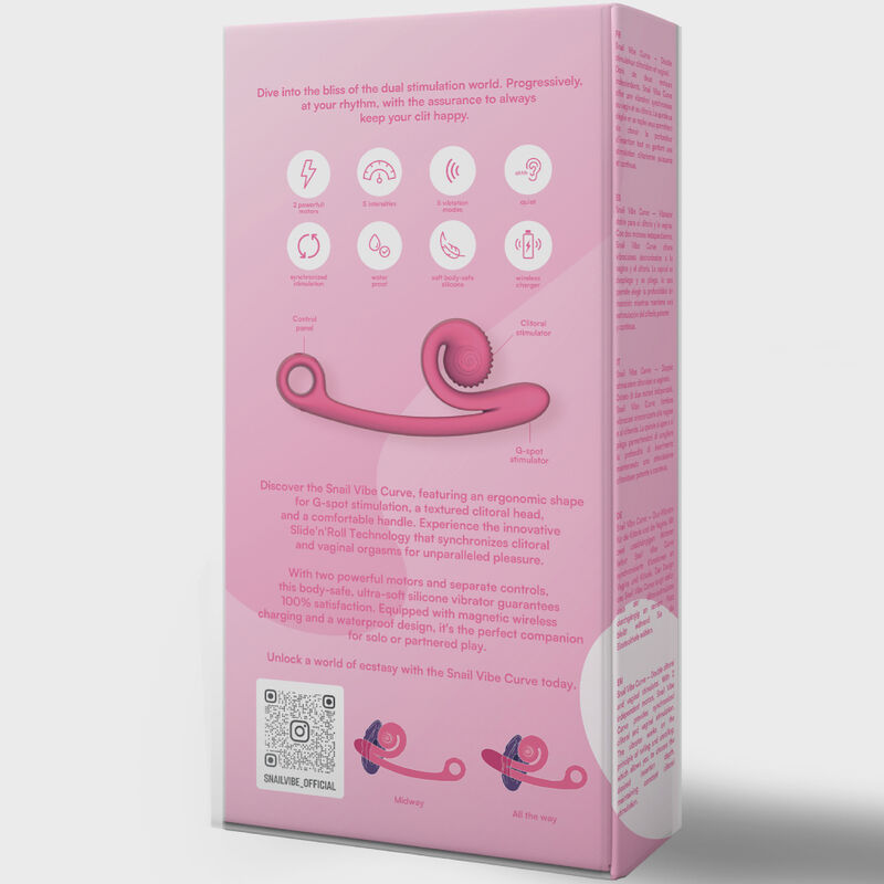 SNAIL VIBE CURVE VIBRATOR PINK - immagine 3