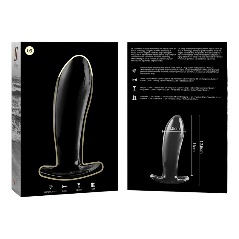 NEBULA SERIES BY IBIZA - MODELO 5 PLUG CRISTAL TRANSPARENTE 12.5 CM -O- 3.5 CM - immagine 4