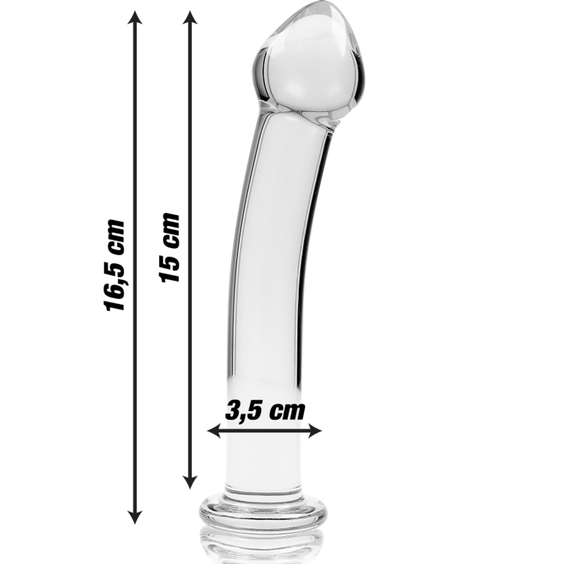NEBULA SERIES BY IBIZA - MODELO 11 DILDO CRISTAL TRANSPARENTE 16 CM -O- 3 CM - immagine 2